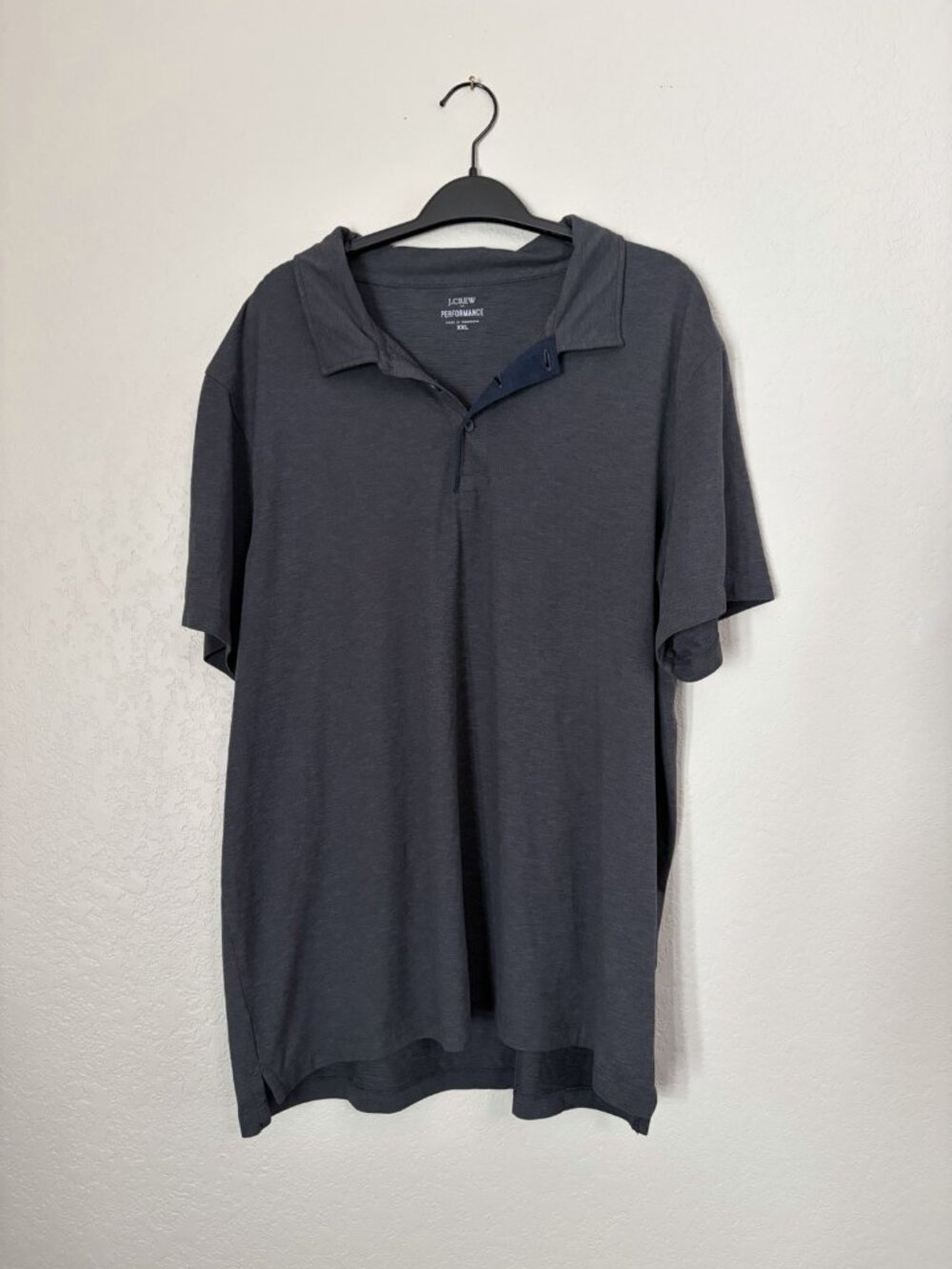 J Crew Performance Polo Shirt Gray Sz XXL
